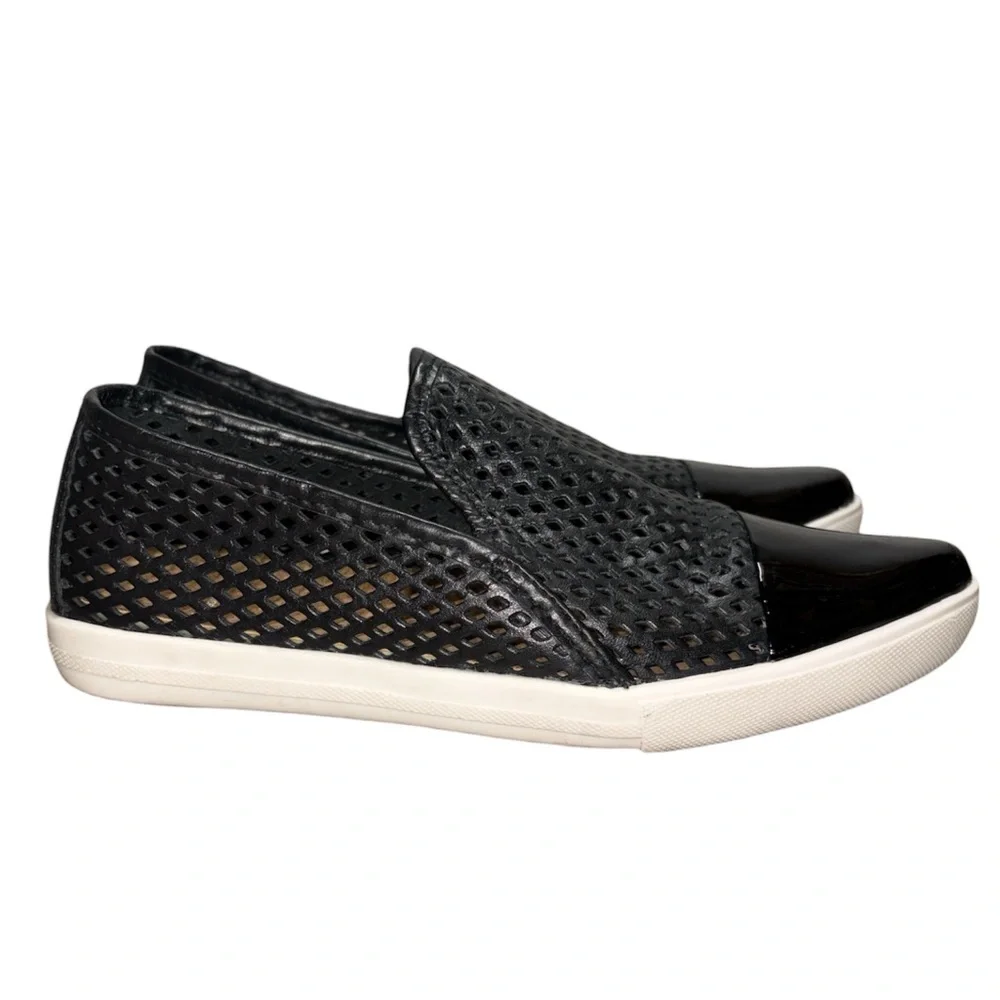 Jibs Slim Slip-On Fashion Sneaker‎ Flat In Jet Black + Onyx Women’s Size 7